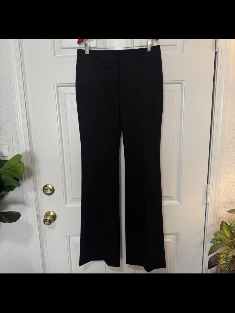 Burberry Black Wool Wide Leg Trousers Size US 6
